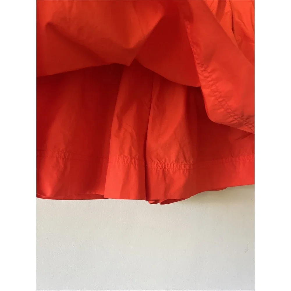 Maeve Anthropologie Paperbag Skort XS Orange Cotton High Waist Mini Skirt Shorts